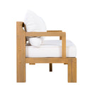 Outdoor 4-Seater Acacia Wood Patio Chat Set, Beige + Natural by HouseOfZazla