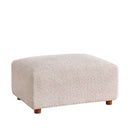 Aura 126 in. 5-Piece L Shaped Boucle Modular Sectional Sofa