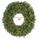 48-Inch Pre-Lit Crestwood Spruce Artificial Christmas Wreath