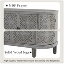 Accent Storage Cabinet Sideboard Wooden Cabinet with Antique Pattern Doors for Hallway, Entryway, Living Room, Bedroom
