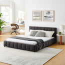 Modern Platform Bed Frame With Thick Fabric by Unique Piece Furniture