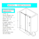 Frameless Single Sliding Soft Close Shower Doors, 5/16" Sgcc Tempered Glass by HouseOfZazla