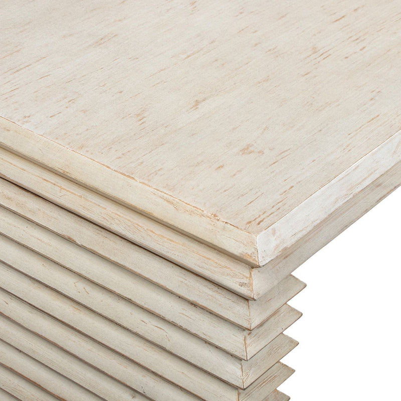 Veda - Geometric Waterfall Dining Table - White, photo 13 of 13
