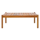 Outdoor Acacia Wood Coffee Table, Teak Finish
