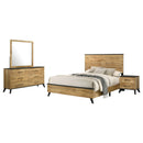 Georgina - 4 Piece Queen Bedroom Set With Trim - Natural by HouseOfZazla