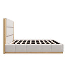 Modern Upholstered Platform Bed With Extended Headboard by HouseOfZazla