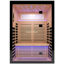 Luxury Double Far Infrared Sauna Room With Epoxy Heating Plates And Starry Sky Lighting - Black / Natural by HouseOfZazla