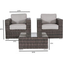 Wicker Seating Group Set With Table And Cushions by Unique Piece Furniture