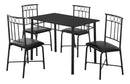 5 Pieces Dining Table Set, Small, Rectangular by HouseOfZazla