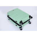 3 Piece Luggage Sets PC Lightweight & Durable Expandable Suitcase with Two Hooks, Double Spinner Wheels, TSA Lock, (21/25/29) Light Green