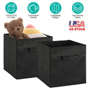 Storage Bin Non-Woven Fabric Cube Organizer with Handle by LJGDeals