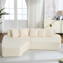 Compression Sectional Couch with Comfy Chaise