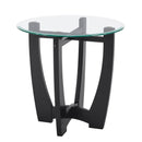 23.5 Inch Round Glass Coffee Table