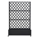 Metal Raised Garden Bed with Wheels and Trellis