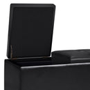 Avalon - Tray Storage Ottoman With Lift Up Lids - Midnight Black by HouseOfZazla