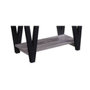 Rectangle Sofa Table With V Line Design - Gray by HouseOfZazla