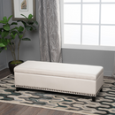 Tufted Storage Ottoman with Nailhead Trim