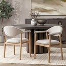 Upholstered Dining Chairs with Curved Back by HouseOfZazla