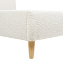 Roman - Curved Headboard Upholstered Platform Bed by HouseOfZazla