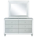 Arabesque - 6 Drawer Dresser With Mirror - Silver by HouseOfZazla