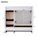 Shaker Free Standing Bathroom Vanity Cabinet & Sink, Soft Close Drawers, Soft Close Doors by HouseOfZazla