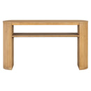 Console Table With Fluted Legs, Open Shelf