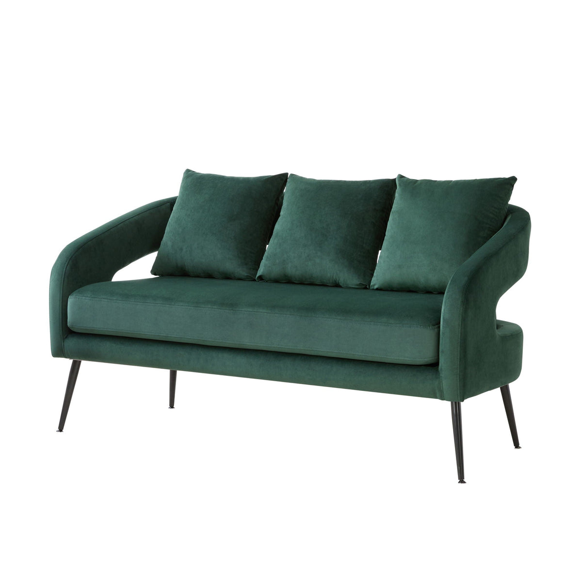 Open Back Loveseat Settee With 3 Pillows, photo 3 of 28