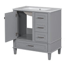 Bathroom Vanity, Modern Bathroom Cabinet With Sink Combo Set, Bathroom Storage Cabinet With A Soft Closing Door And 3 Drawers, Solid Wood Frame by HouseOfZazla