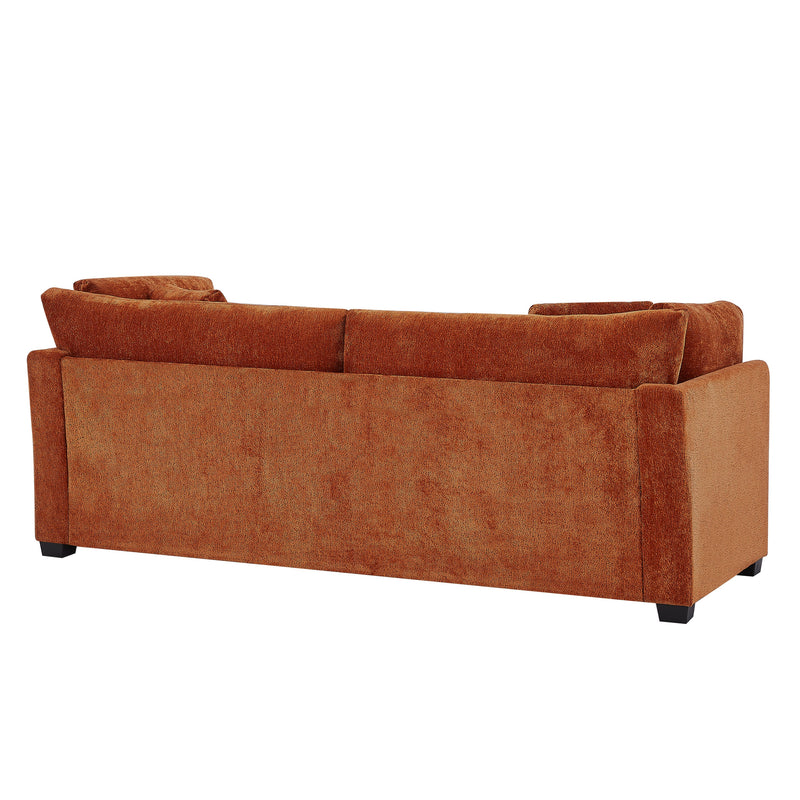 83.50" Modern Flared Arms Sofa (Caramel), photo 4 of 10