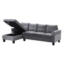 Modern Sectional Sofa Set With L Shape Chaise Lounge And Storage by HouseOfZazla
