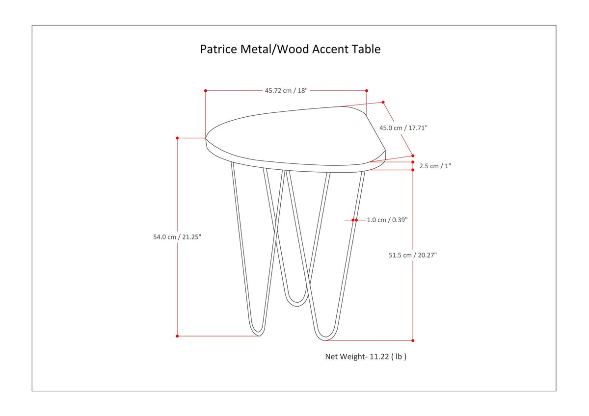 Patrice - Handcrafted Metal And Wood Accent Table, photo 13 of 15