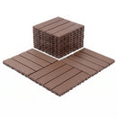 Plastic Interlocking Deck Tiles, 44 Pack 12"x12"