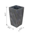 9.4x9.4x18.1' Cement Planter Large, Indoor Outdoor Garden Functional Decor by HouseOfZazla