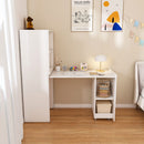 Stretchable Office Desk With Storage Shelves And Mobile Wheels by Unique Piece Furniture