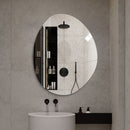 Asymmetrical Bathroom Wall Mirror - Silver