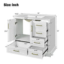 Traditional Bathroom Vanity With Soft Close Doors And Drawers