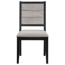 Elodie 7-piece Rectangular Extension Leaf Dining Set Black