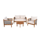 Outdoor Unique Tub Design 4-Seat Sofa Set with Woven Rope by HouseOfZazla