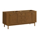 James Martin Laurent 72" Dual Mount Double Bathroom Vanity, Honey Oak
