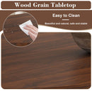 Oval Dining Table Set For 6 With 4 Chairs - Walnut by HouseOfZazla