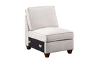 Rene - Sectional Sofa With Ottoman - Beige by HouseOfZazla