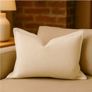 Homey Cozy Comfort Textured Throw Pillow - Ivory by HouseOfZazla