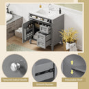 Bathroom Vanity With Top Sink, 2 Drawers & Tip Out Drawer