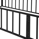 Metal Floor Bed Frame With Fence And Door by HouseOfZazla