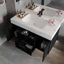 39.4" Wall-Mounted Bathroom Vanity with Sink