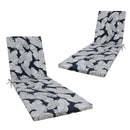 2 Piece Chaise Lounge Chair Cushion Set With Ties by HouseOfZazla