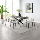 Klaus - Dining Table - Crystal Tempered Glass Top & Black Finish by Unique Piece Furniture