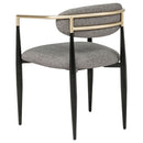 Bradbury Fabric Upholstered Dining Arm Chair Grey (Set of 2)