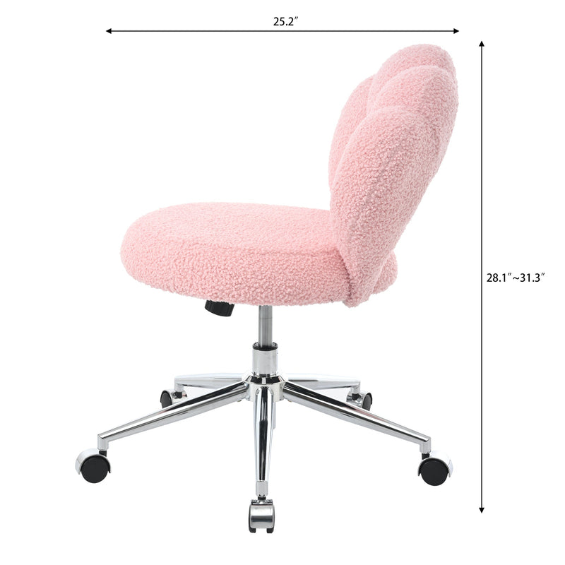 360Swivel Height Adjustable,Swivel Chair,Teddy fabric,home office chair