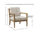 Tage - Upholstered Accent Armchair With Slatted Back Design - Ivory by Unique Piece Furniture